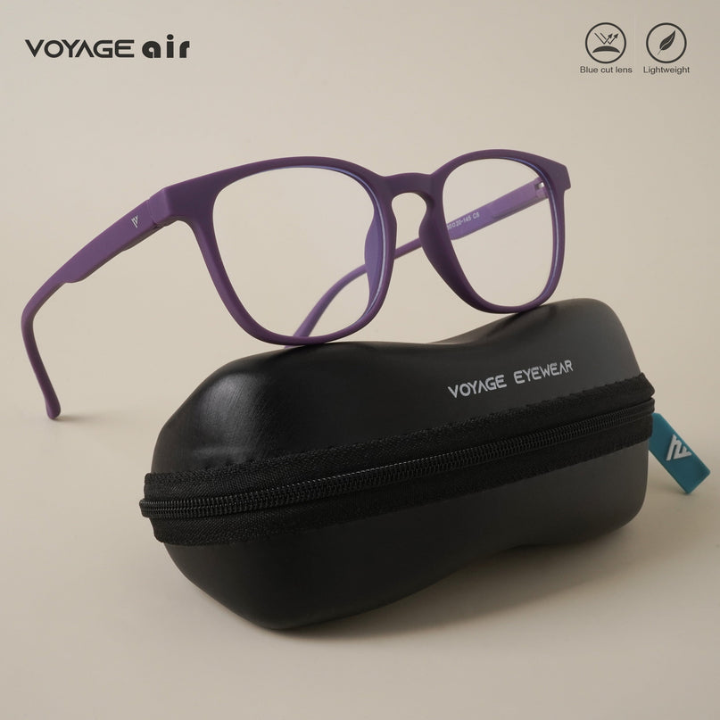 Voyage Air Purple Square Eyeglasses for Men & Women - MG4731-C5