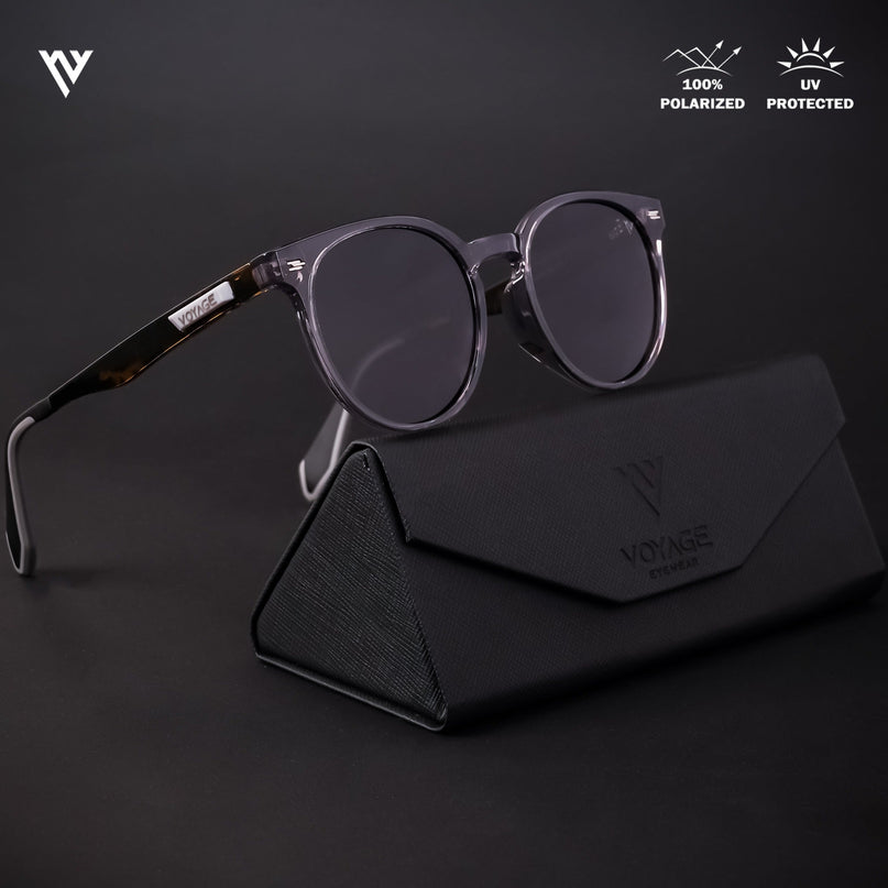 Active Grey Round Polarized Sunglasses - PMG4472