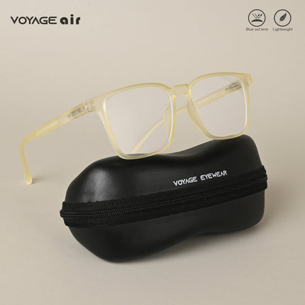 Voyage Air Yellow Square Eyeglasses for Men & Women - MG4527