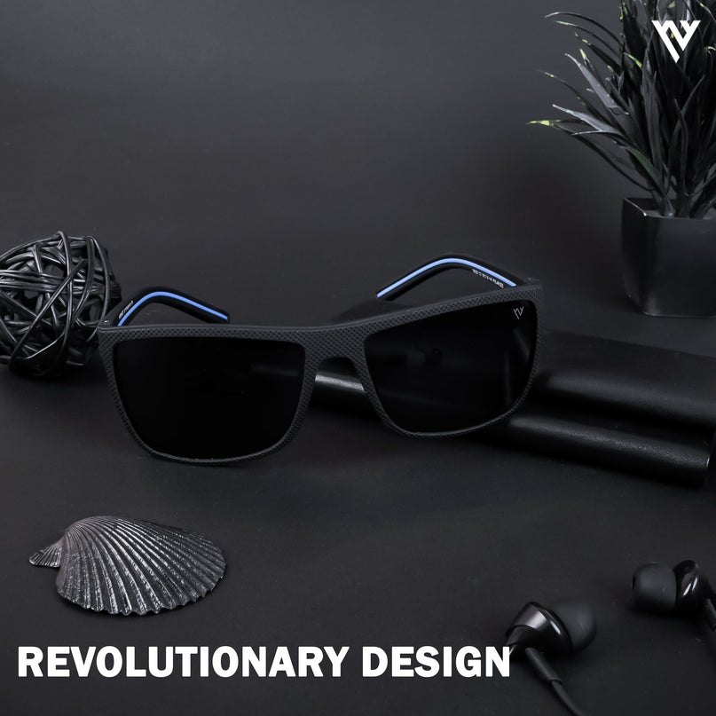 Black Wayfarer Polarized Sunglasses - PMG4294)