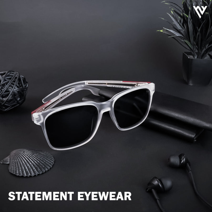 Transparent Wayfarer Polarized Sunglasses - PMG4488