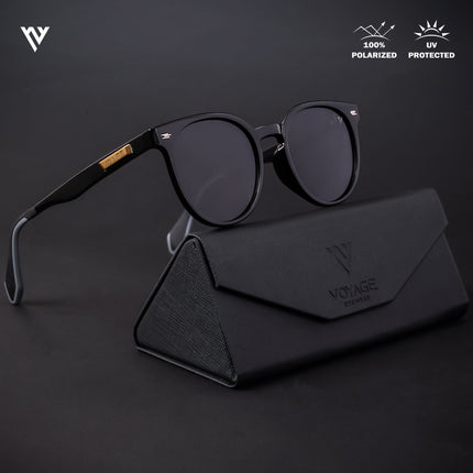 Active Shine Black Round Polarized Sunglasses - PMG4470