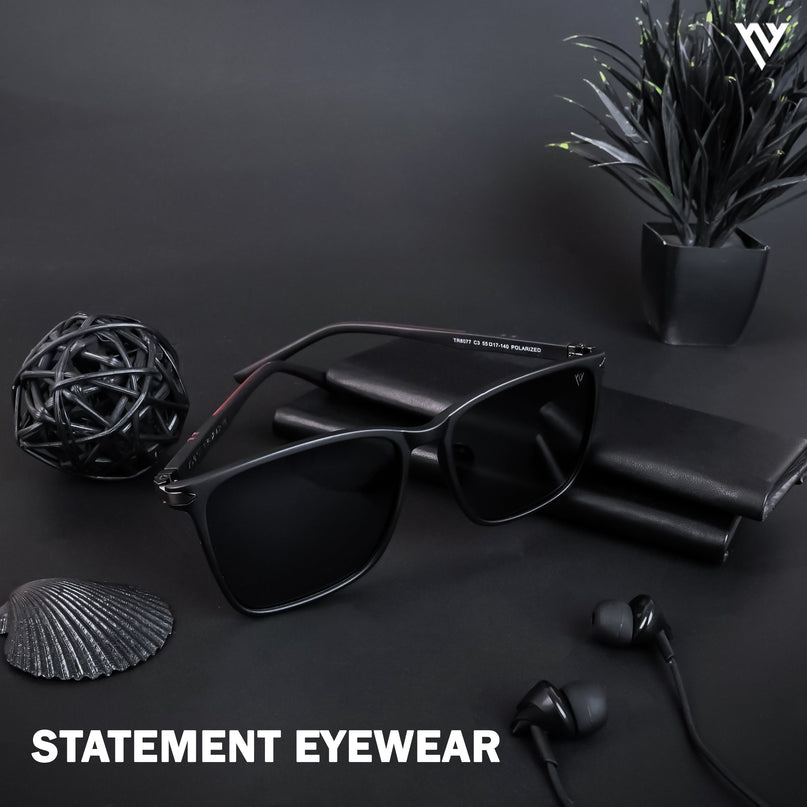 Matt Black Wayfarer Polarized Sunglasses - PMG4486