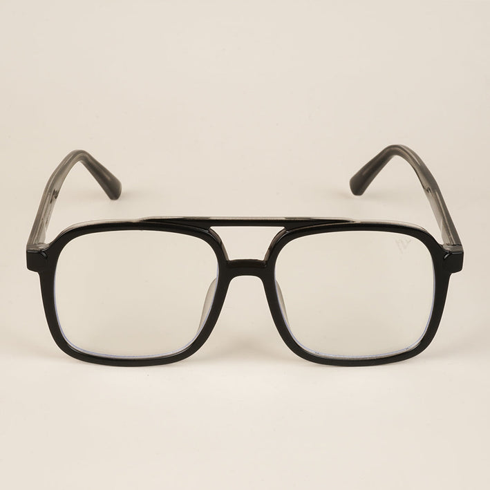 Voyage Black Wayfarer Eyeglasses for Men & Women - MG4153