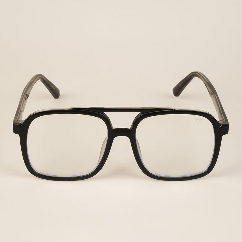 Voyage Black Wayfarer Eyeglasses for Men & Women - MG4153