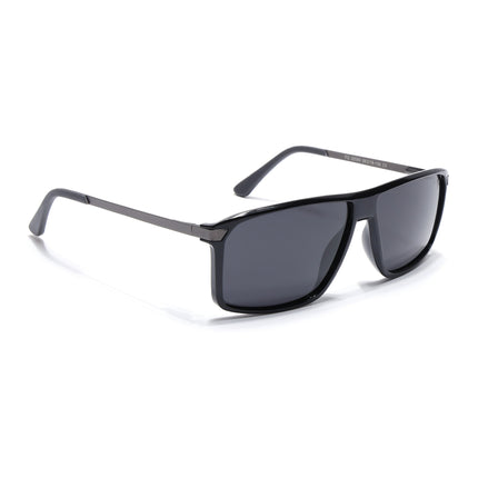 Shine Black Wayfarer Polarized Sunglasses - PMG4445