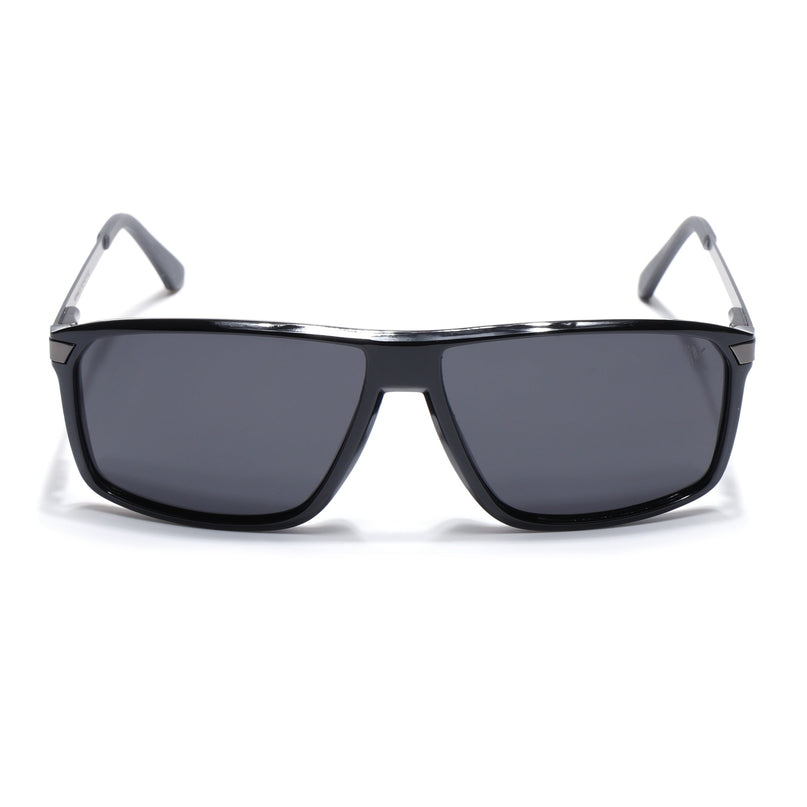 Shine Black Wayfarer Polarized Sunglasses - PMG4445