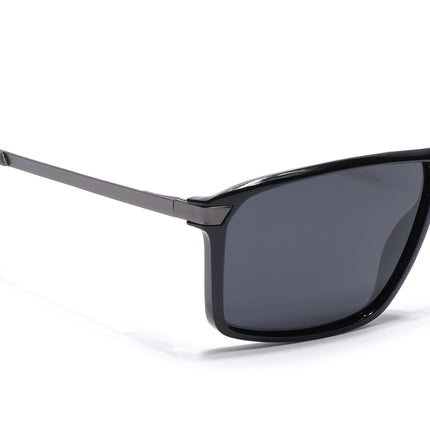 Shine Black Wayfarer Polarized Sunglasses - PMG4445