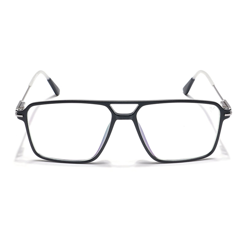 Voyage Visionary Matt Black Wayfarer Eyeglasses for Men & Women - SLMG6352-C1