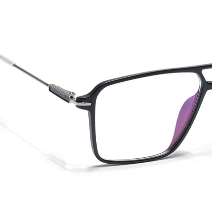 Voyage Visionary Matt Black Wayfarer Eyeglasses for Men & Women - SLMG6352-C1