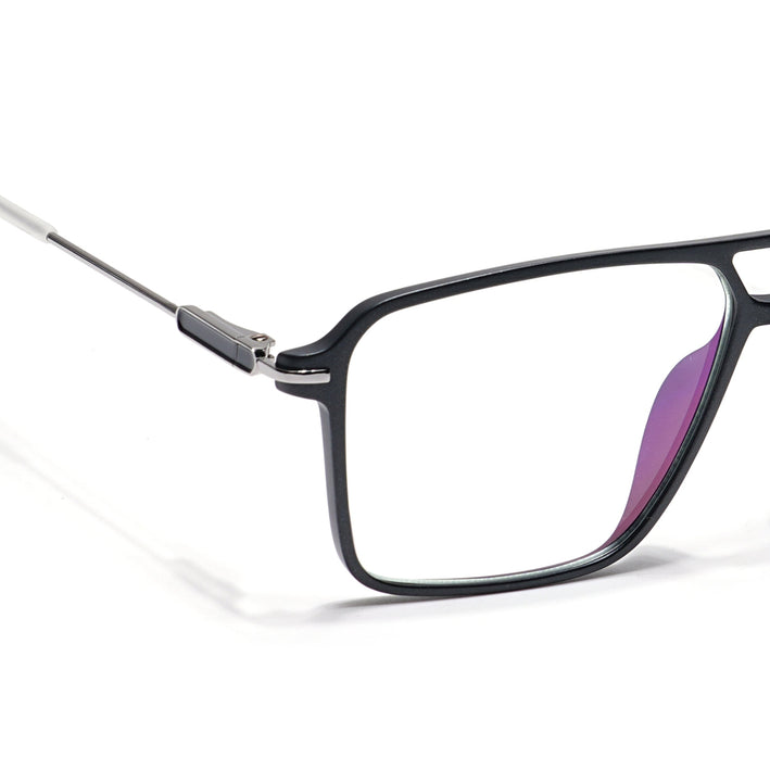 Voyage Visionary Matt Black Wayfarer Eyeglasses for Men & Women - SLMG6352-C1