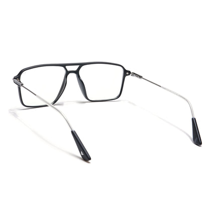 Voyage Visionary Matt Black Wayfarer Eyeglasses for Men & Women - SLMG6352-C1