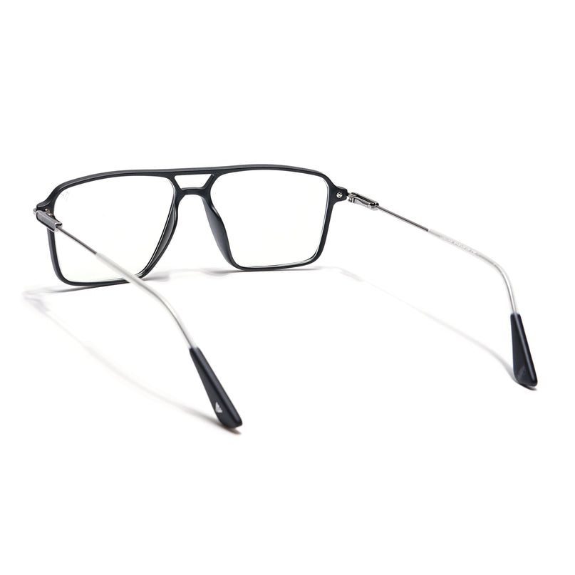 Voyage Visionary Matt Black Wayfarer Eyeglasses for Men & Women - SLMG6352-C1