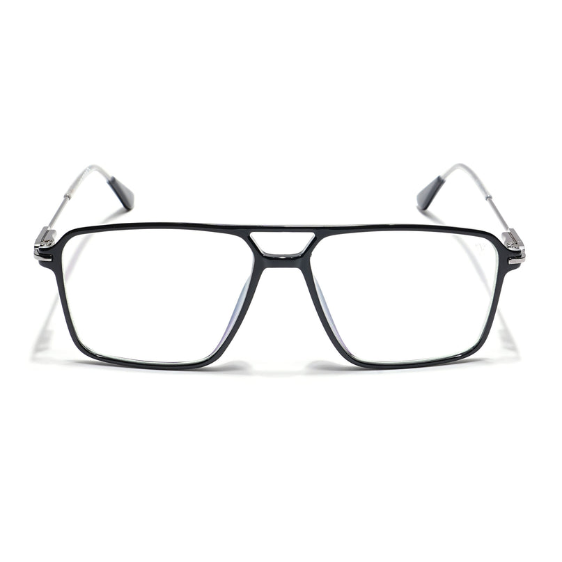 Voyage Visionary Shine Black Wayfarer Eyeglasses for Men & Women - SLMG6353-C2