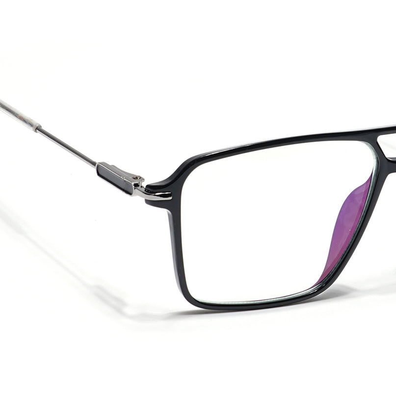 Voyage Visionary Shine Black Wayfarer Eyeglasses for Men & Women - SLMG6353-C2