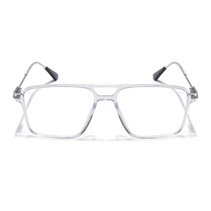 Voyage Visionary Transparent Wayfarer Eyeglasses for Men & Women - SLMG6355-C4