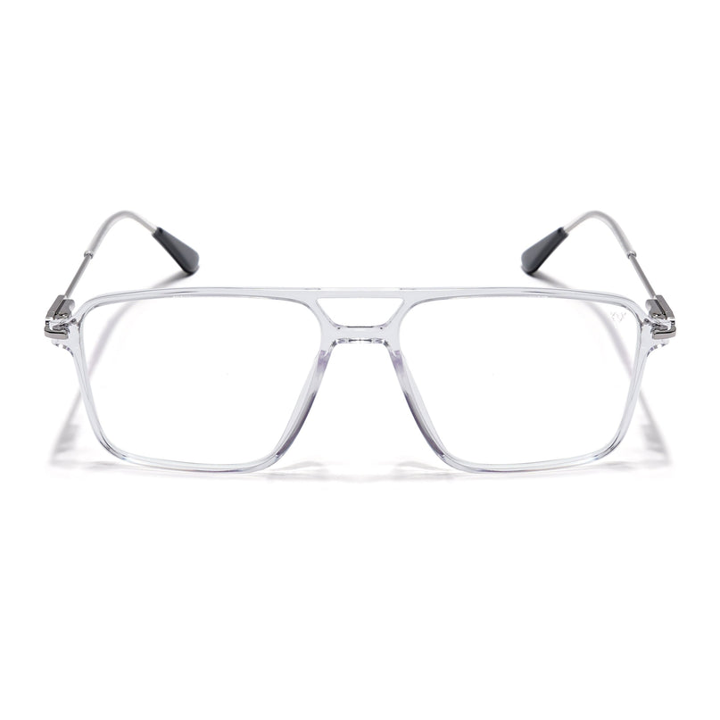 Voyage Visionary Transparent Wayfarer Eyeglasses for Men & Women - SLMG6355-C4