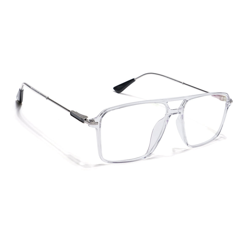 Voyage Visionary Transparent Wayfarer Eyeglasses for Men & Women - SLMG6355-C4