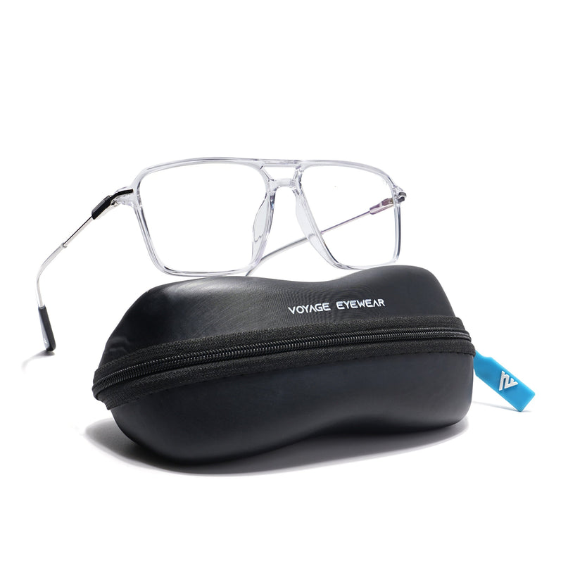 Voyage Visionary Transparent Wayfarer Eyeglasses for Men & Women - SLMG6355-C4
