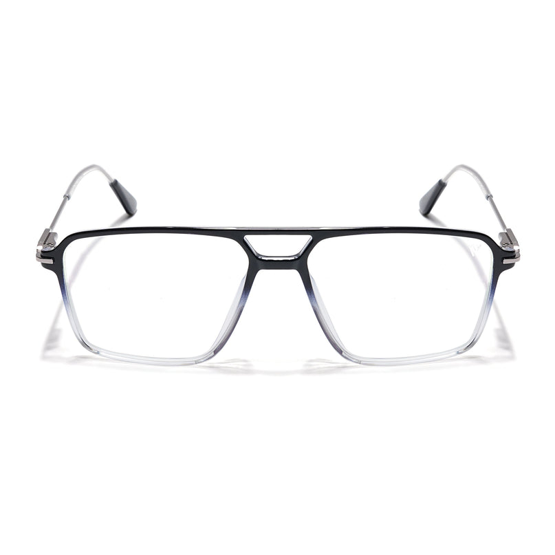 Voyage Visionary Black & Transparent Wayfarer Eyeglasses for Men & Women - SLMG6356-C5
