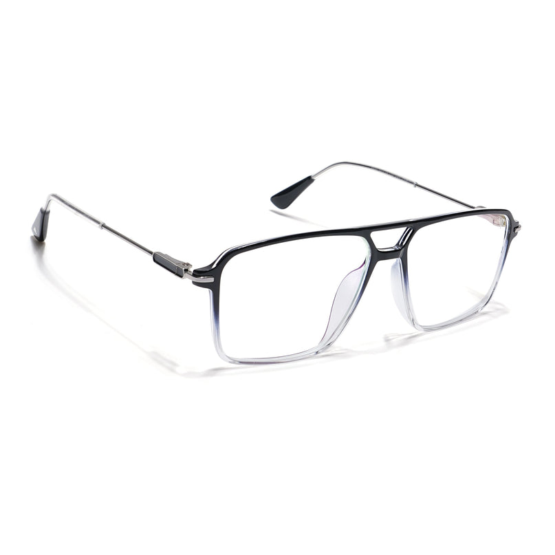 Voyage Visionary Black & Transparent Wayfarer Eyeglasses for Men & Women - SLMG6356-C5