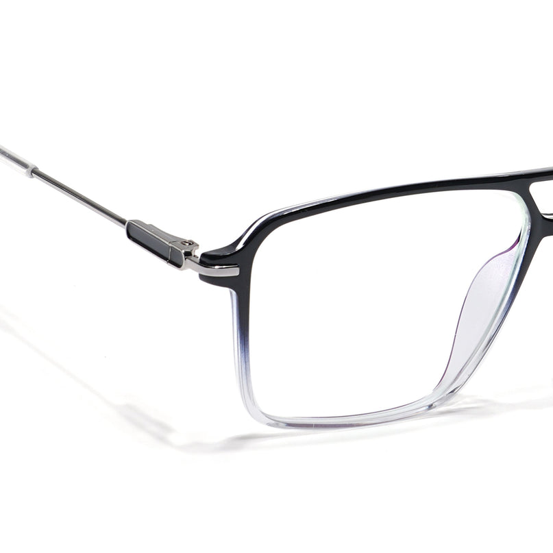 Voyage Visionary Black & Transparent Wayfarer Eyeglasses for Men & Women - SLMG6356-C5