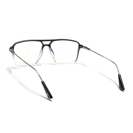 Voyage Visionary Black & Transparent Wayfarer Eyeglasses for Men & Women - SLMG6356-C5