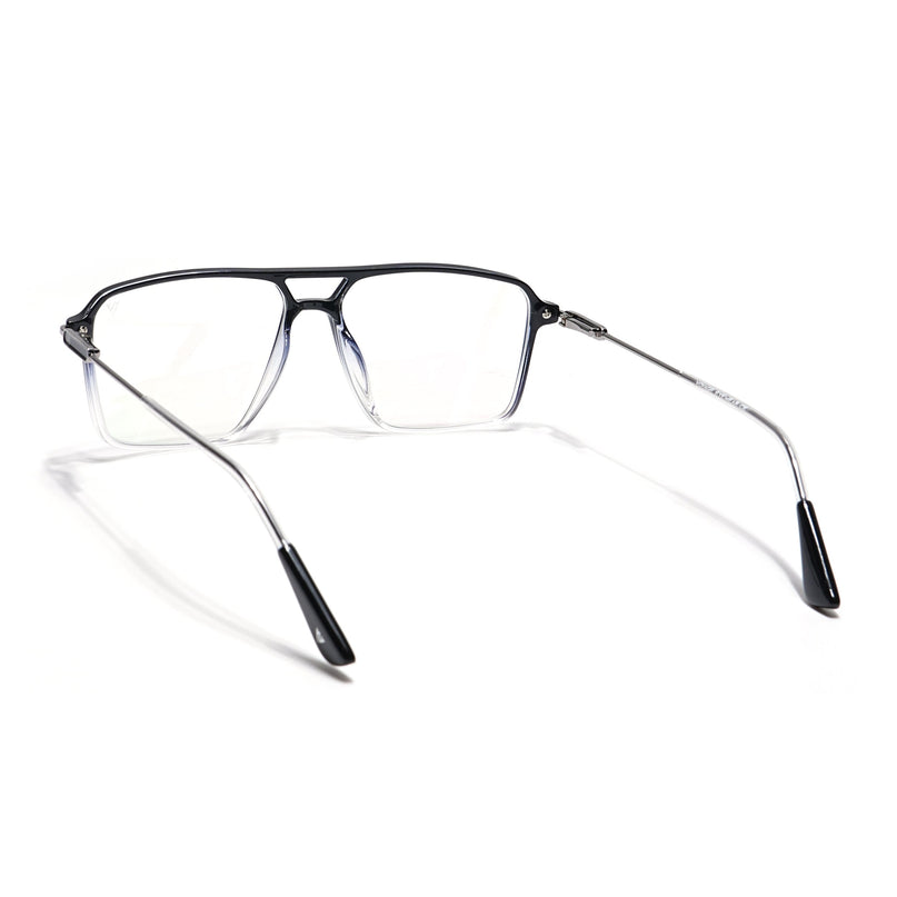 Voyage Visionary Black & Transparent Wayfarer Eyeglasses for Men & Women - SLMG6356-C5