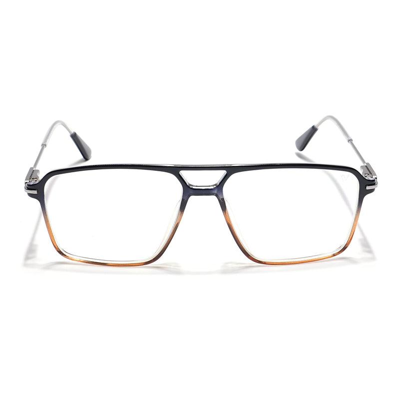 Voyage Visionary Black & Brown Wayfarer Eyeglasses for Men & Women - SLMG6357-C6