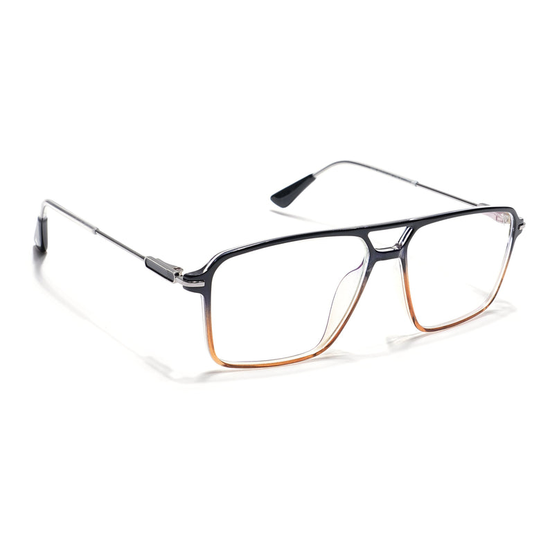 Voyage Visionary Black & Brown Wayfarer Eyeglasses for Men & Women - SLMG6357-C6