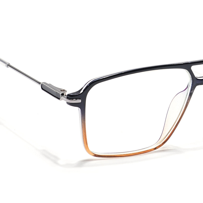 Voyage Visionary Black & Brown Wayfarer Eyeglasses for Men & Women - SLMG6357-C6