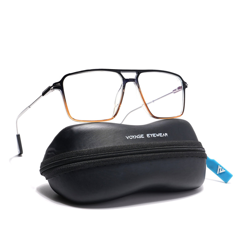 Voyage Visionary Black & Brown Wayfarer Eyeglasses for Men & Women - SLMG6357-C6