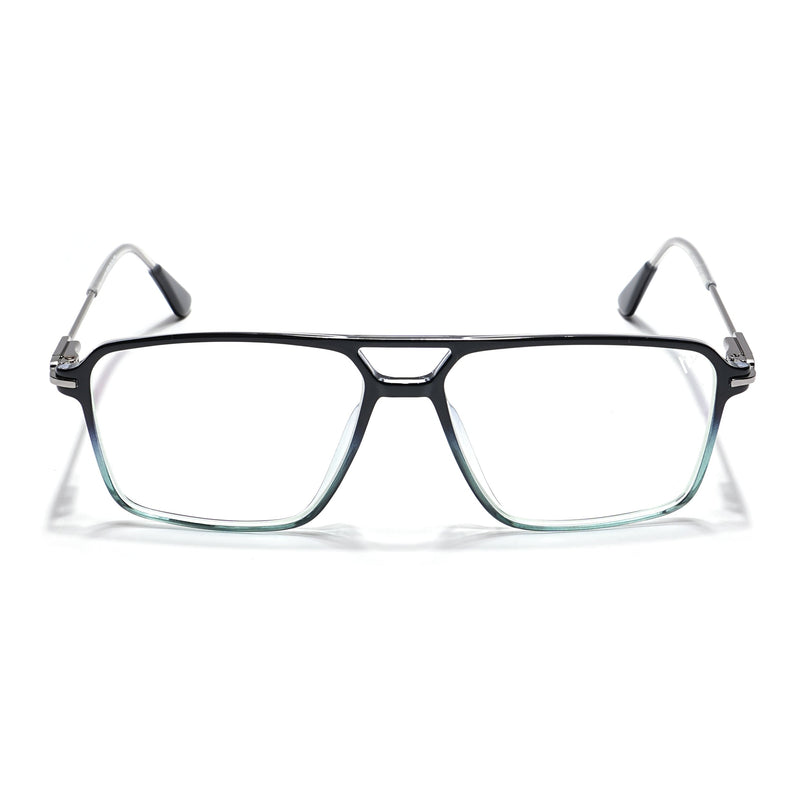 Voyage Visionary Black & Light Blue Wayfarer Eyeglasses for Men & Women - SLMG6358-C7