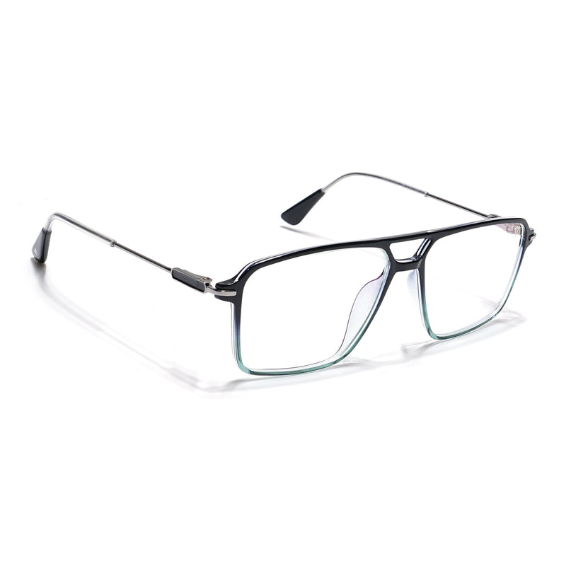 Voyage Visionary Black & Light Blue Wayfarer Eyeglasses for Men & Women - SLMG6358-C7