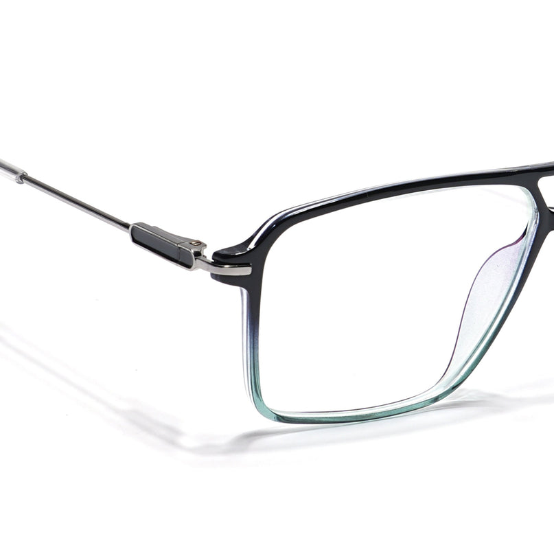 Voyage Visionary Black & Light Blue Wayfarer Eyeglasses for Men & Women - SLMG6358-C7