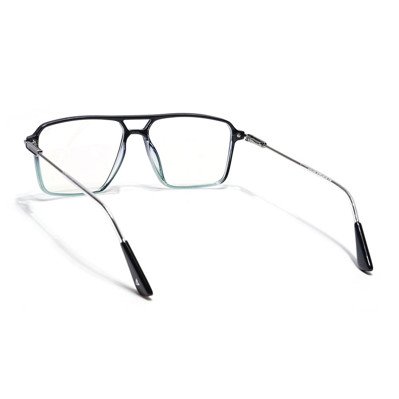 Voyage Visionary Black & Light Blue Wayfarer Eyeglasses for Men & Women - SLMG6358-C7