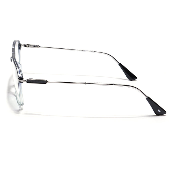 Voyage Visionary Black & Light Blue Wayfarer Eyeglasses for Men & Women - SLMG6358-C7