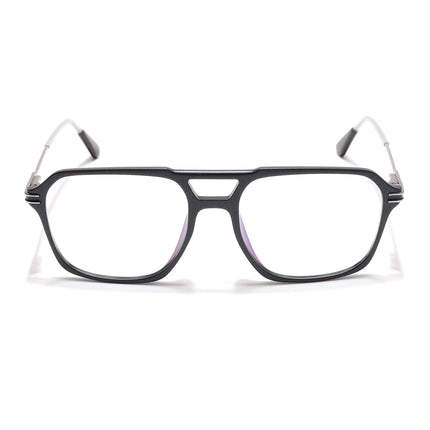 Voyage Zentrix Matt Black Square Metal Eyeglasses for Men & Women - SLMG6434-C1