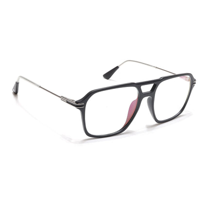 Voyage Zentrix Matt Black Square Metal Eyeglasses for Men & Women - SLMG6434-C1