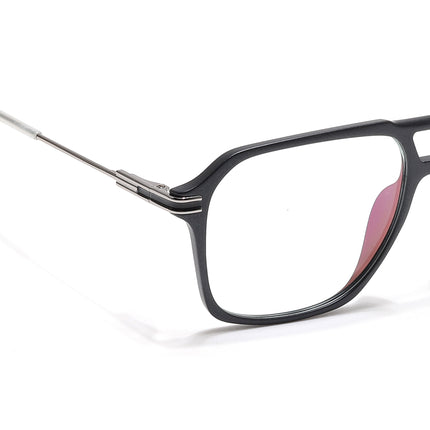 Voyage Zentrix Matt Black Square Metal Eyeglasses for Men & Women - SLMG6434-C1