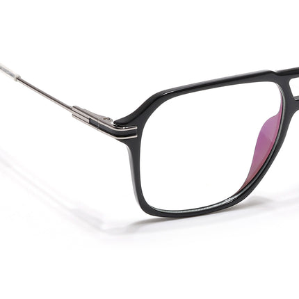 Voyage Zentrix Shine Black Square Metal Eyeglasses for Men & Women - SLMG6435-C2