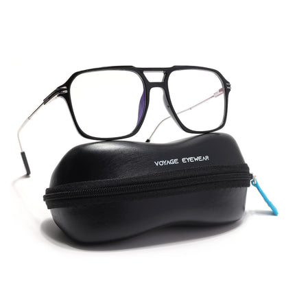 Voyage Zentrix Shine Black Square Metal Eyeglasses for Men & Women - SLMG6435-C2