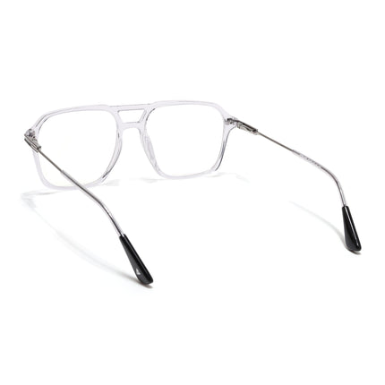 Voyage Zentrix Transparent Square Metal Eyeglasses for Men & Women - SLMG6436-C3
