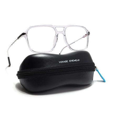 Voyage Zentrix Transparent Square Metal Eyeglasses for Men & Women - SLMG6436-C3
