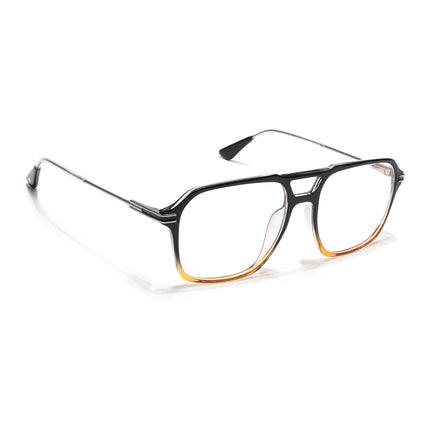 Voyage Zentrix Black & Brown Square Metal Eyeglasses for Men & Women - SLMG6437-C4