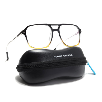 Voyage Zentrix Black & Brown Square Metal Eyeglasses for Men & Women - SLMG6437-C4