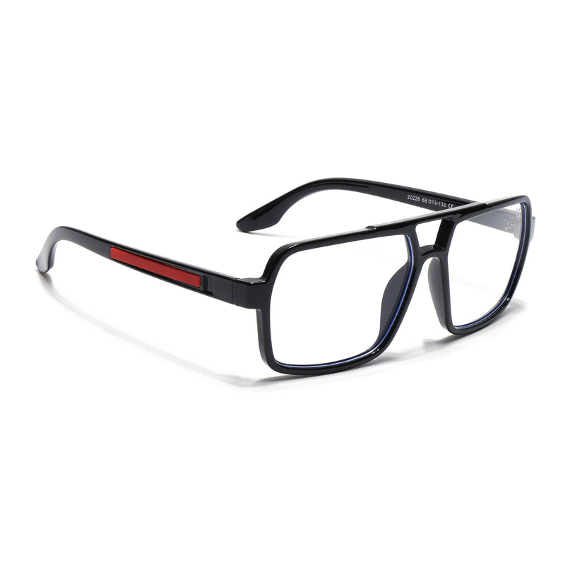 Voyage Maverick Shine Black Wayfarer Eyeglasses for Men & Women - MG5237-C1