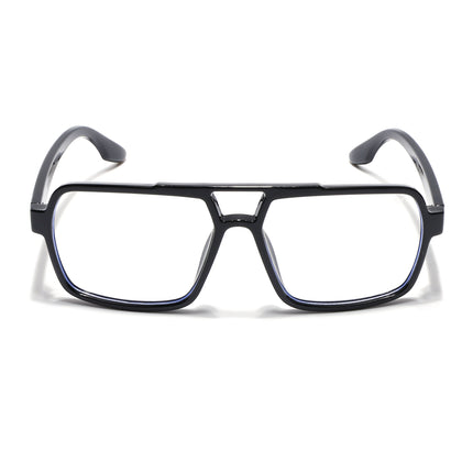 Voyage Maverick Shine Black Wayfarer Eyeglasses for Men & Women - MG5237-C1