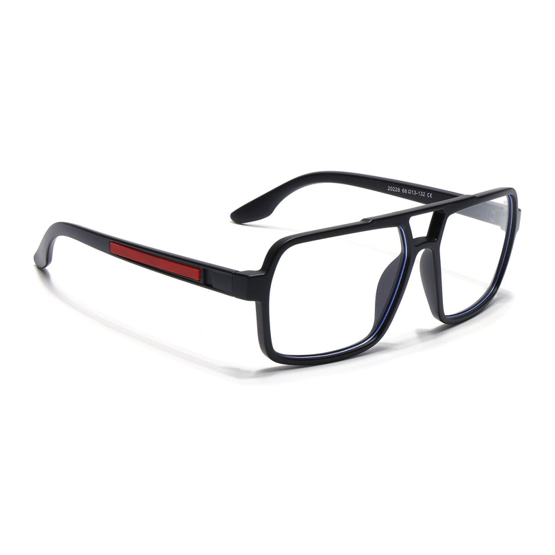 Voyage Maverick Matt Black Wayfarer Eyeglasses for Men & Women - MG5238-C2