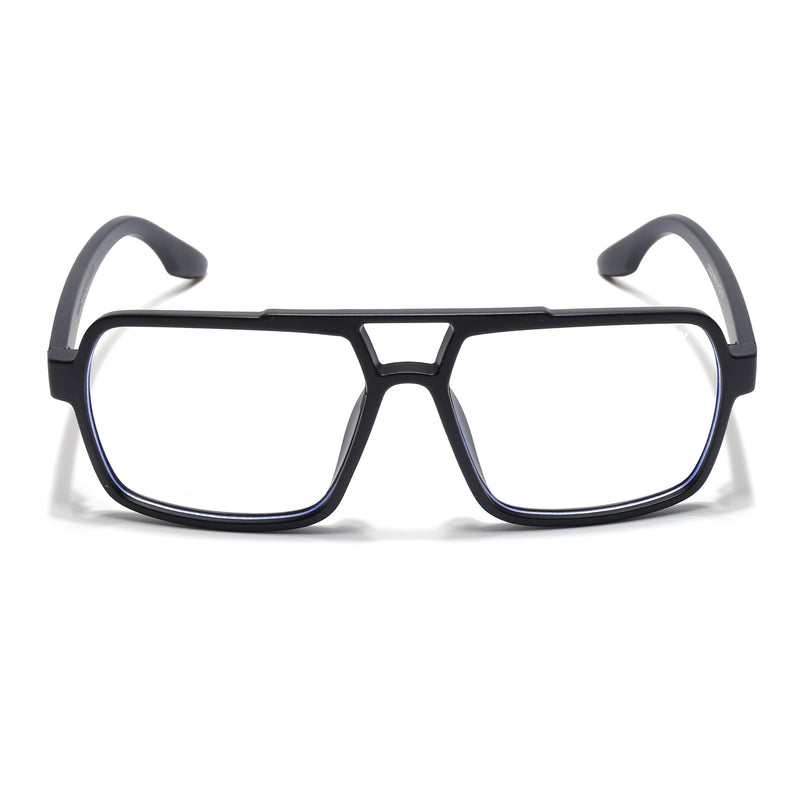 Voyage Maverick Matt Black Wayfarer Eyeglasses for Men & Women - MG5238-C2